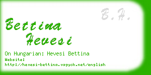 bettina hevesi business card